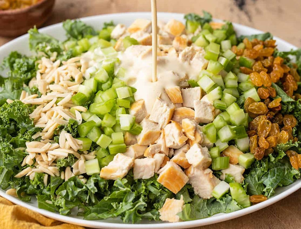 Fresh Kale Salad with Chicken