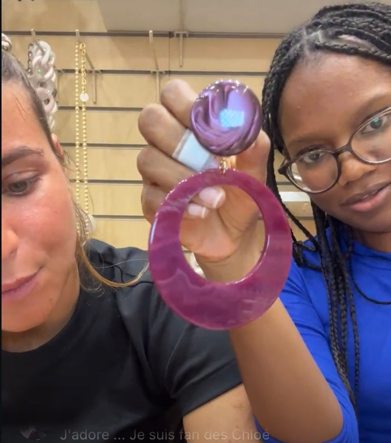 Miniature : Francine Bramli boucles d’oreilles clip Cloé L bordeaux 