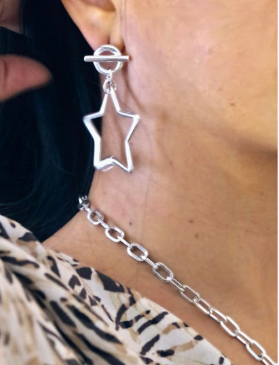 Secret de cuir by Regine boucles d’oreilles stars ref1424