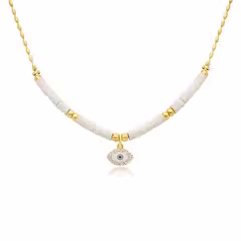 Madamirma Collier Kiss œil White