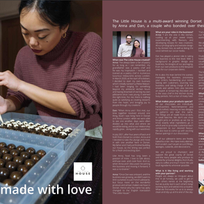 The Little House Dorset artisan chocolates printed in press online magazine