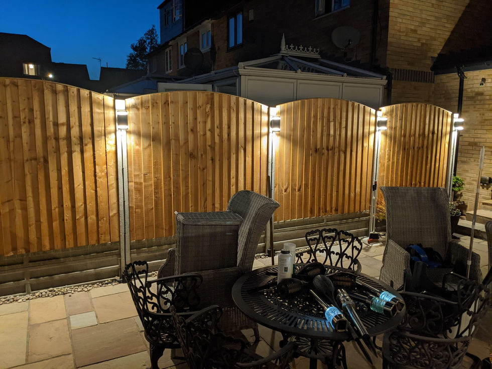 Fence lighting.