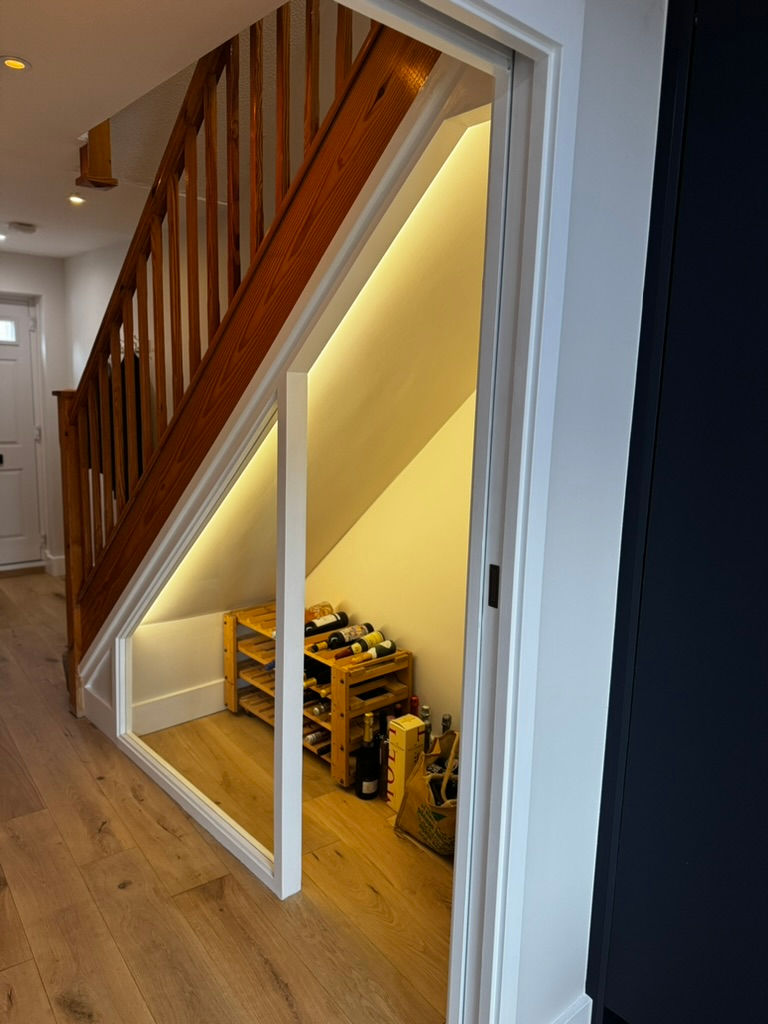 Under stairs lighting.