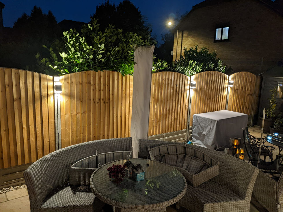 Fence lighting.