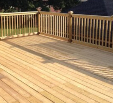 deck with fence