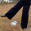 Thumbnail: BLUE VELVET WIDE TROUSERS
