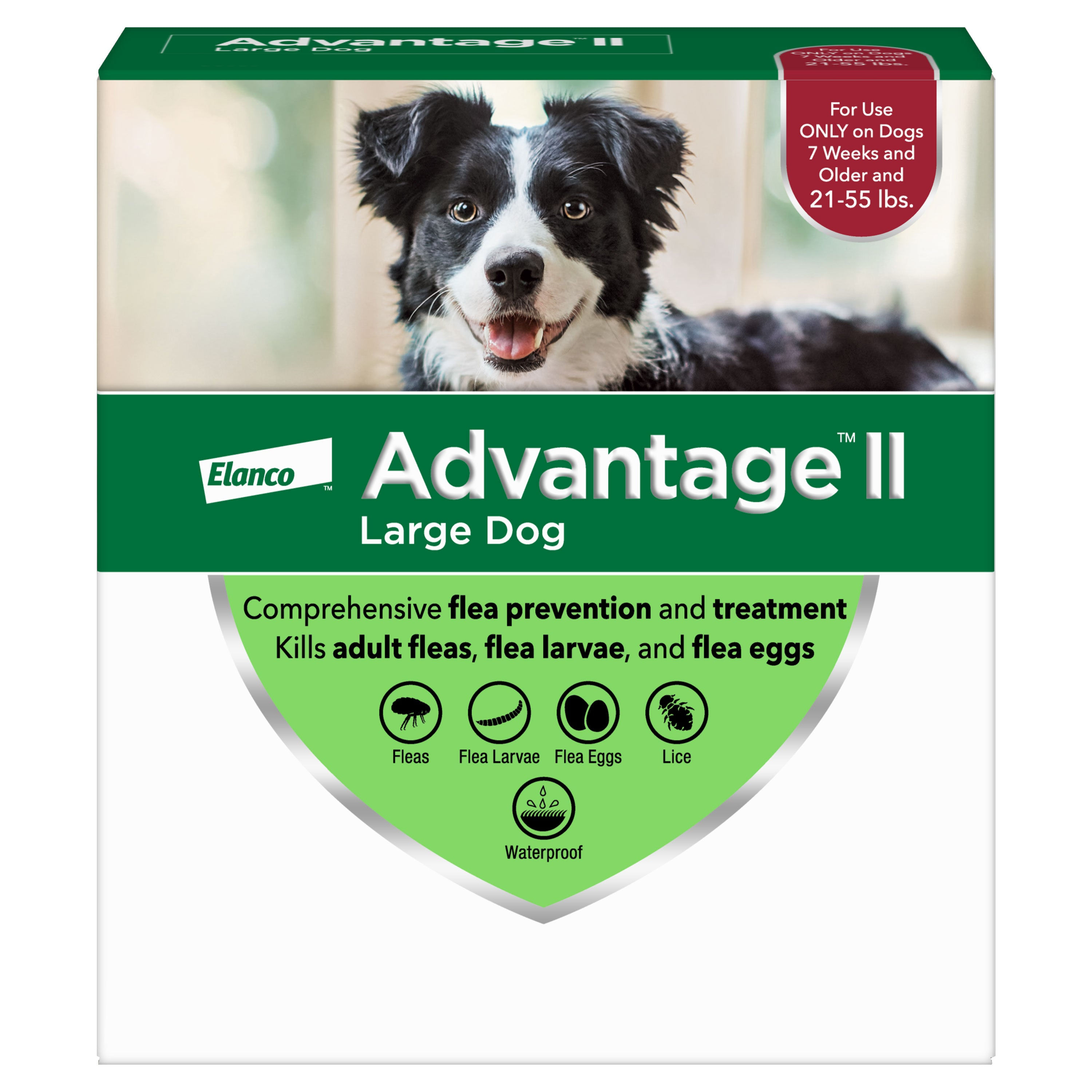 Advantage II Large Dog Vet-Recommended Flea Treatment & Prevention | Dogs 21-5…