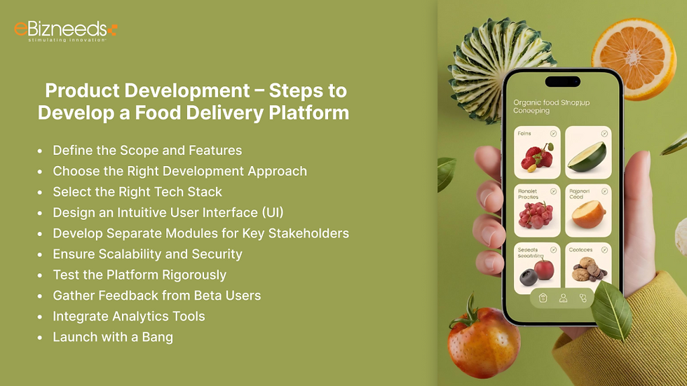 Steps to Develop a Food Delivery Platform