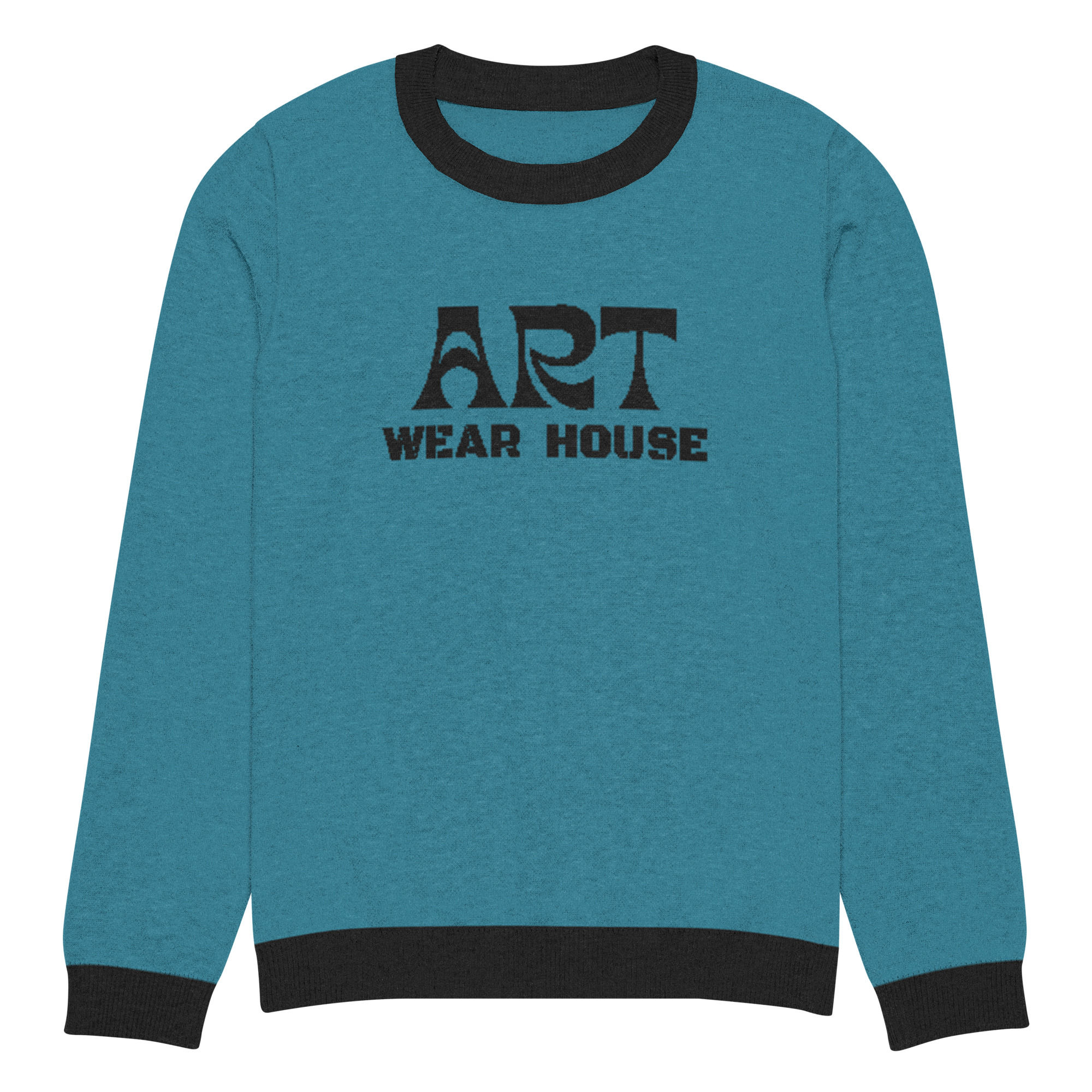 AWH Knitted crew neck sweater Cyan