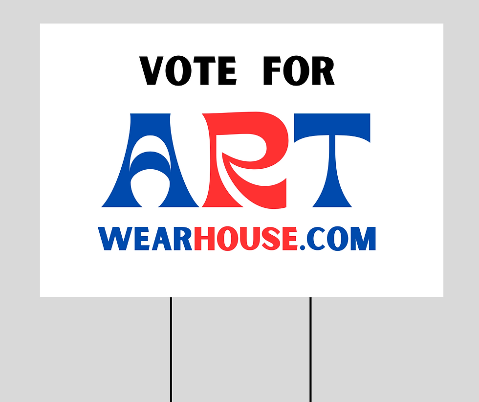 Vote for Art Yard Sign