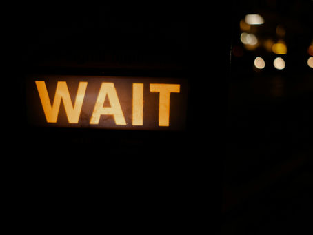 ...wait for the Lord...never give up on Him...