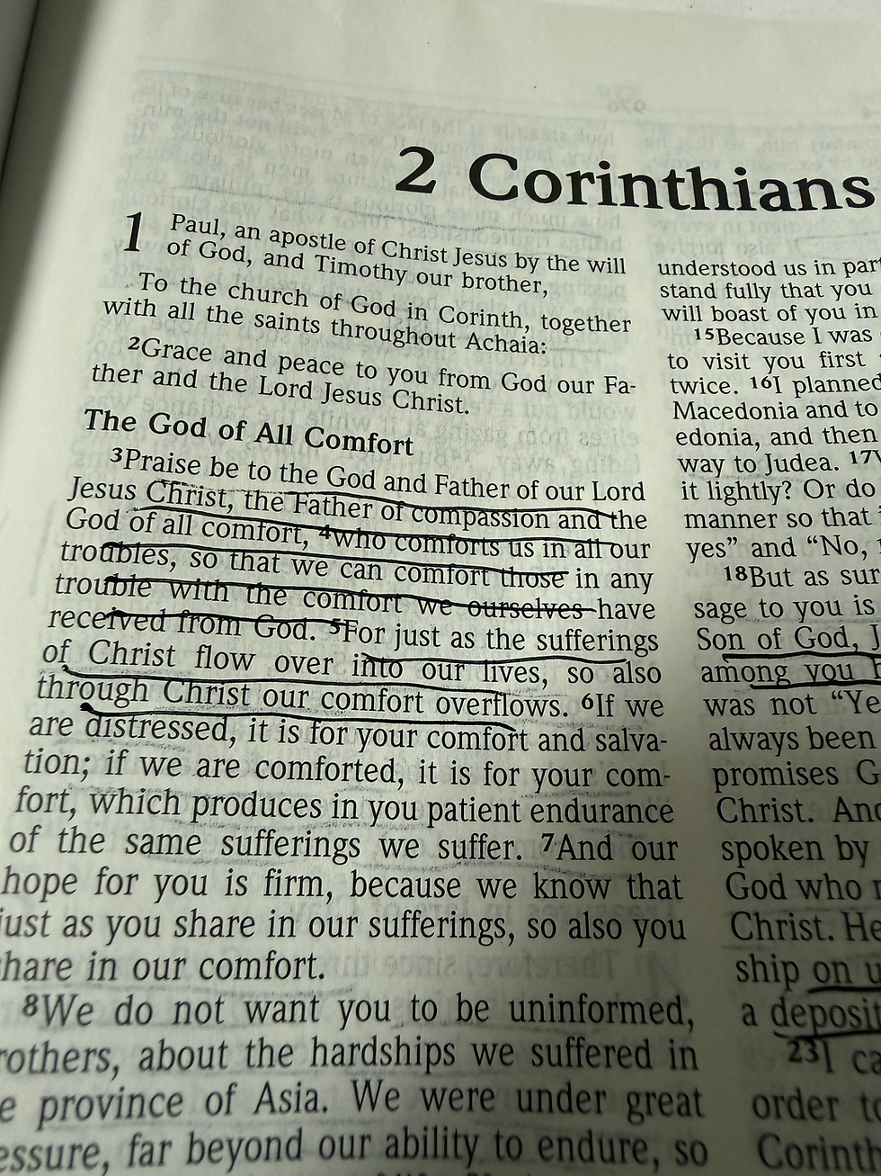 ...to the God of all comforts...