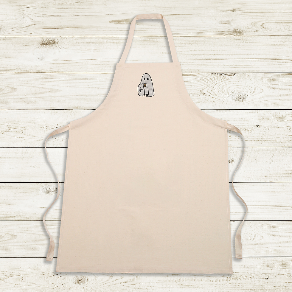 Thumbnail: Ghost with Iced Coffee Machine Embroidery Design