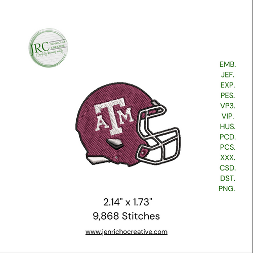 Texas A & M Football Helmet | JenRicho Creative