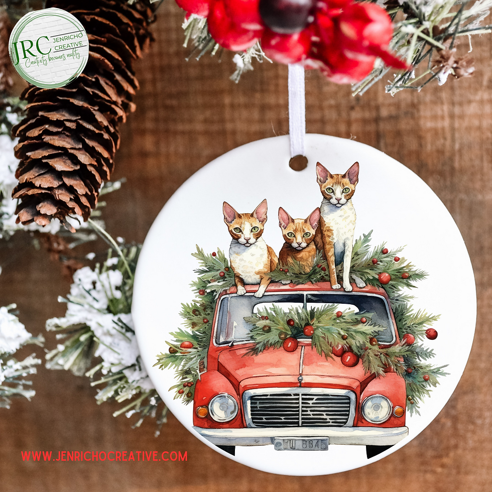 Thumbnail: Vintage Truck & Christmas Cats