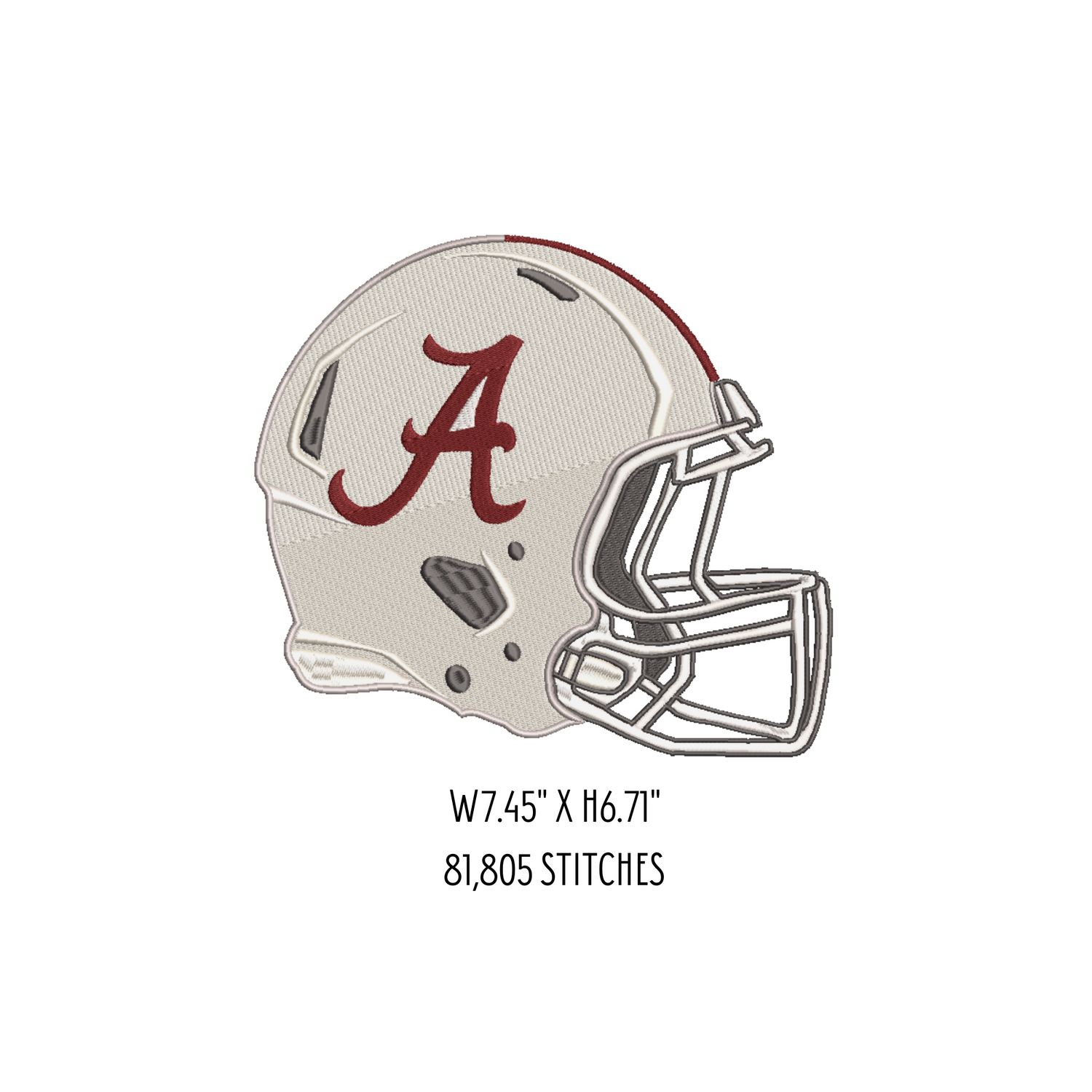 Alabama Football Helmet Machine Embroidery Design
