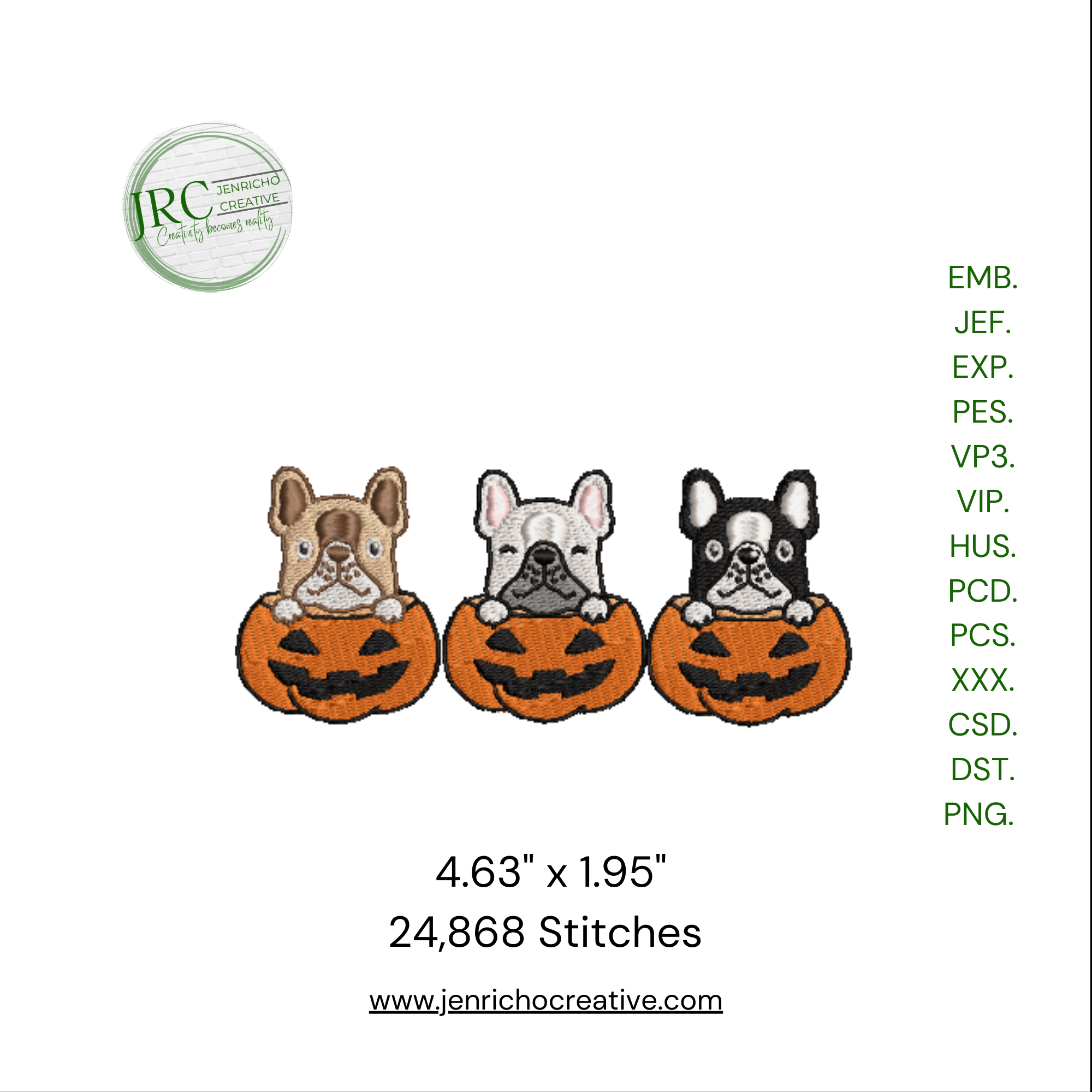 Frenchie Pumpkin Trio