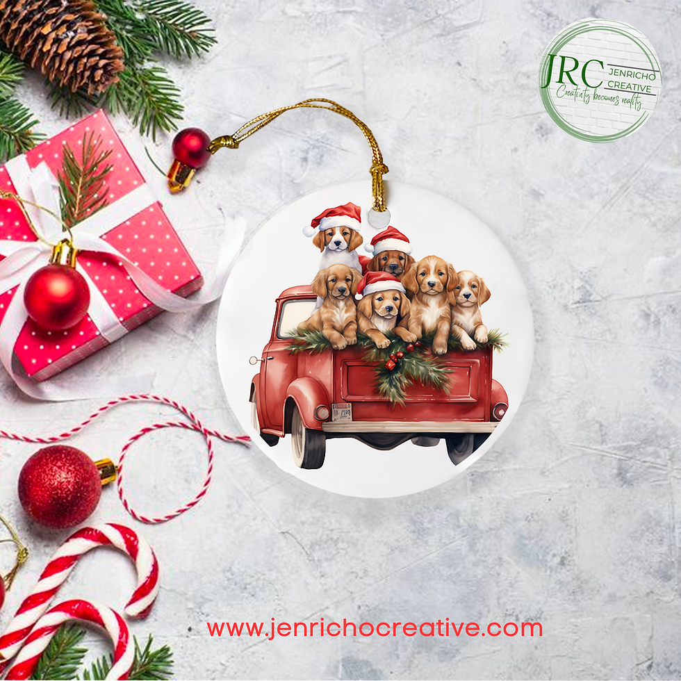 Thumbnail: Christmas Vintage Trucks with Dogs