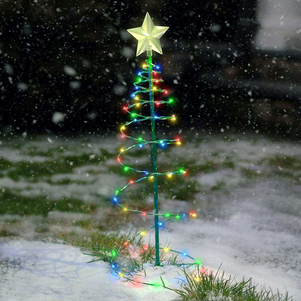 Thumbnail: MerryLite Solar LED Metal Christmas Tree - 2 ft