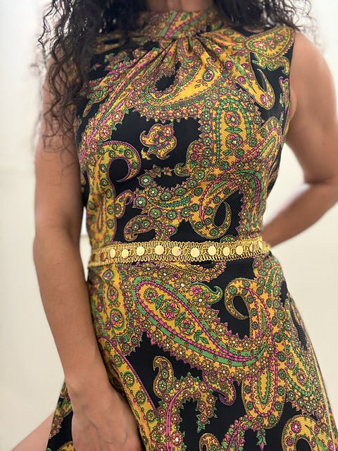 Vintage 60s Paisley Print Maxi Tunic Dress | Suburban Revival Vintage 60s Paisley Print Maxi Tunic Dress | Suburban Revival