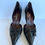 Thumbnail: Vintage Chanel D'Orsay Pointed Toe Black Leather Pumps with Bow Accent 2