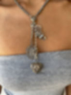 Thumbnail: Vintage David Navarro Sterling Silver Charm Necklace