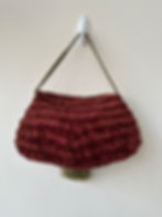 Vintage Rare Koret Burgundy Chenille Velvet Green Tassel Shoulder Bag 2