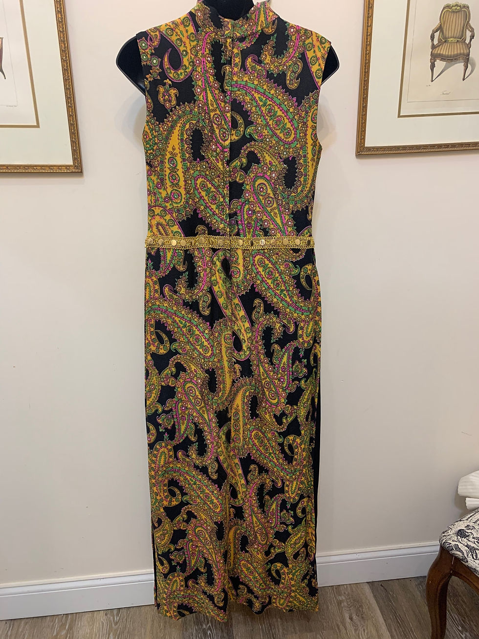 Thumbnail: Vintage 1960’s Paisley Print Long Tunic Dress