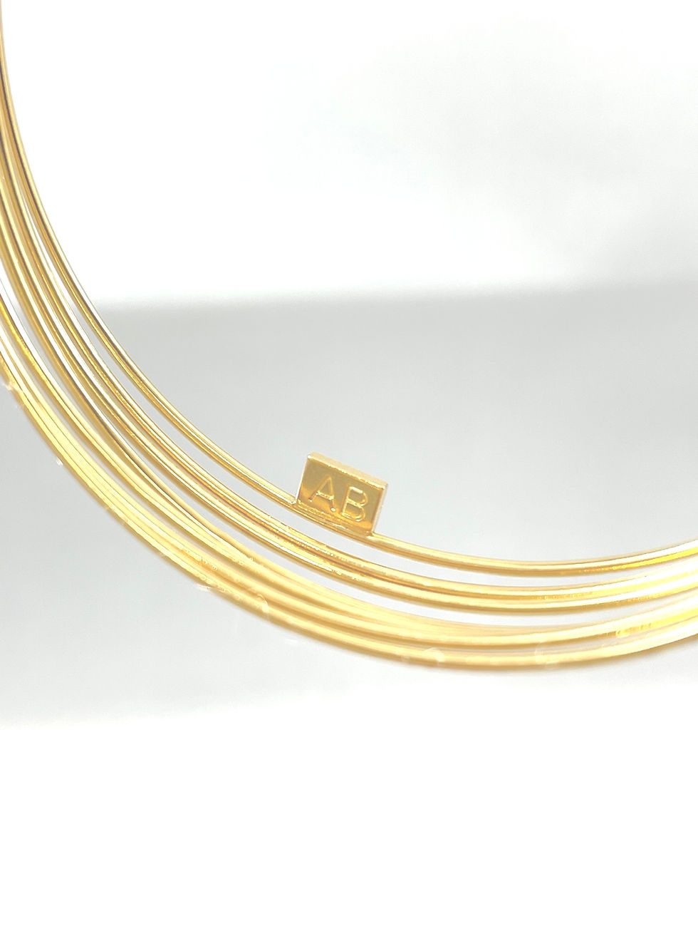 Thumbnail: Aurelie Biderman Thalia Hoop Gold Plated Brass Earrings 3