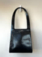 Vintage 90s Christian Dior Black Patent Leather Shoulder Bag 2