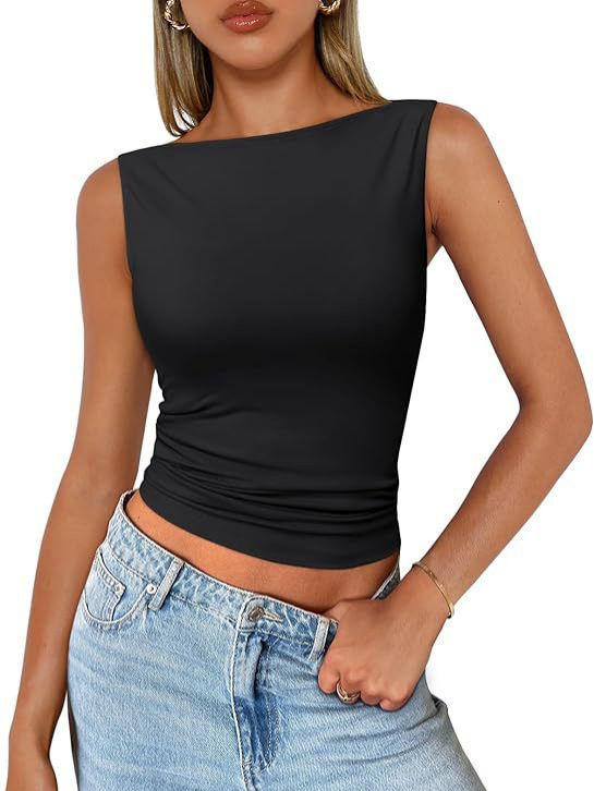 Vynelle Women's Sleeveless Square Neck Cami Top