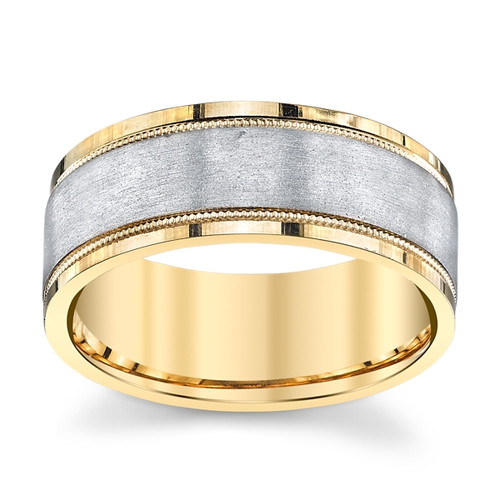 Novell 18k Yellow Gold and Platinum Wedding Band mysite