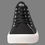 Thumbnail: Retro Black/White Canvas Sneakers Unisex Size - Cushioned Insole