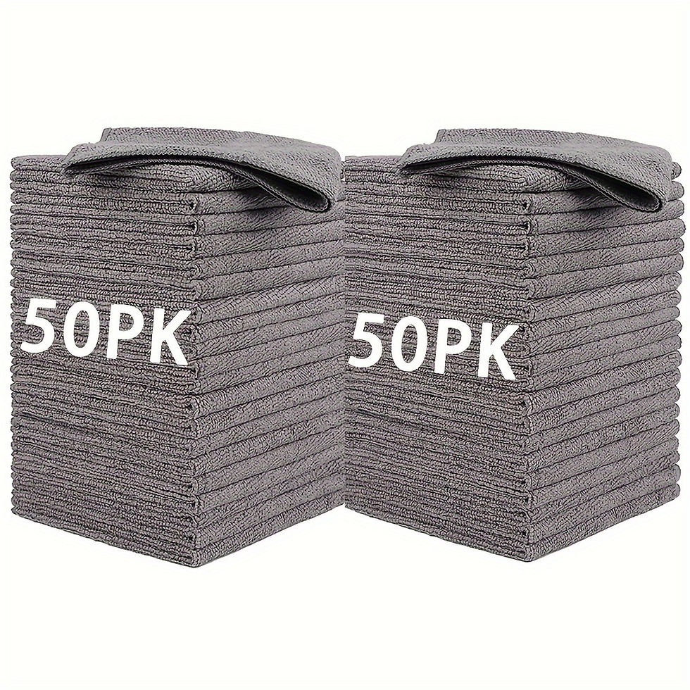 Thumbnail: Microfiber Cleaning Cloth, Bulk Microfiber Towel for Home, Reusable and Lint Fre