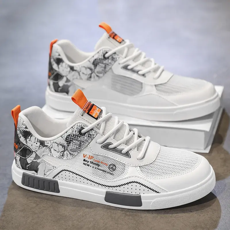2024 Men Running Shoes Skateboard Breathable Comfy Anime Casual Sneakers Men Ska