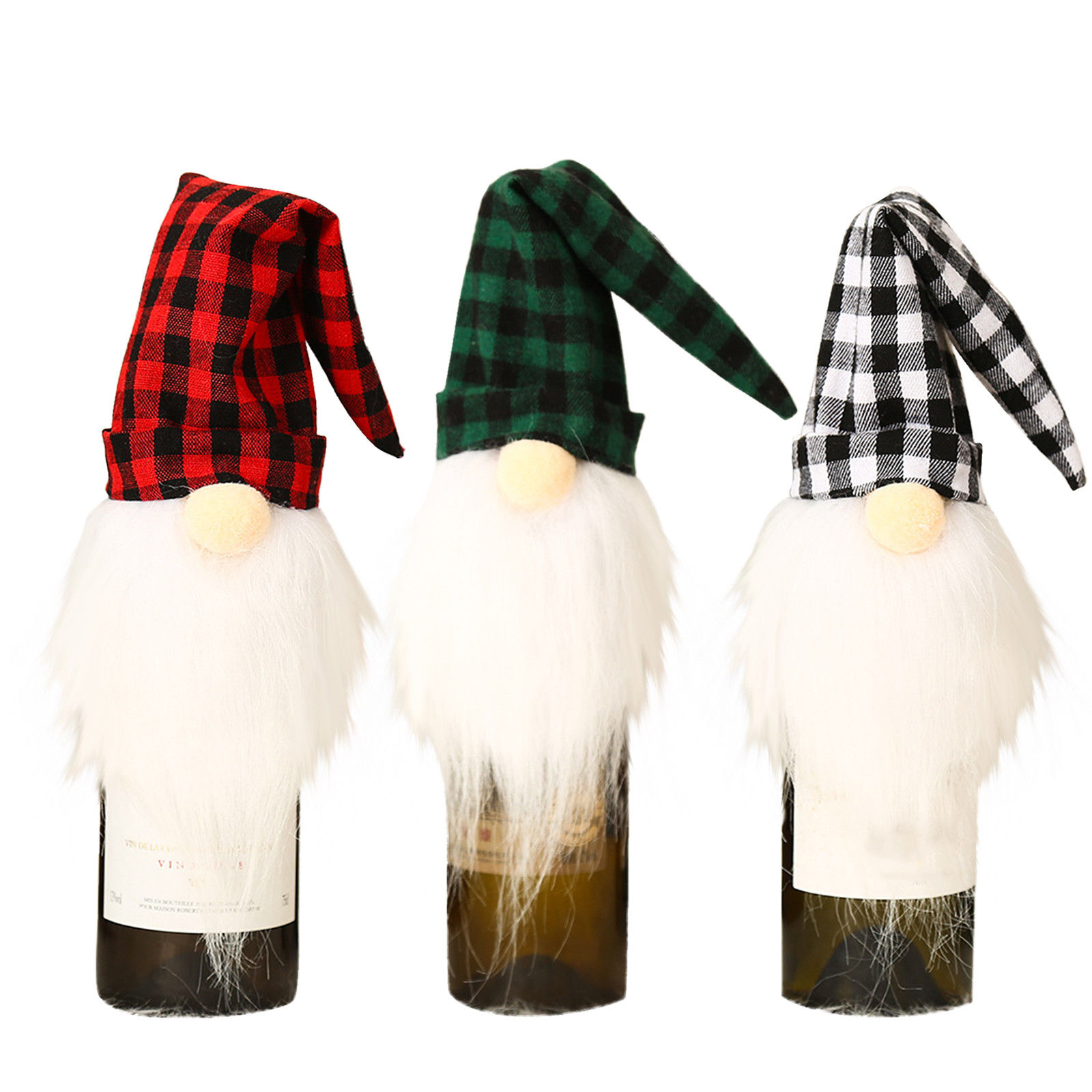 Christmas Wine Bottle Cover Ornaments Forest Old Man Merry Christmas Bottle Cap
