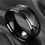 Thumbnail: 1pc 8MM Luxury Black Titanium Steel Ring - High Quality, Fashion Simple Design, 