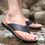 Thumbnail: Summer Shoes Men Slippers Genuine Leather Mens Flip Flops 