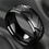 Thumbnail: 1pc 8MM Luxury Black Titanium Steel Ring - High Quality, Fashion Simple Design, 