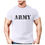 Thumbnail: 2021 Fashion ARMY Letter Logo Printed T-Shirt Men's Casual Solid Color