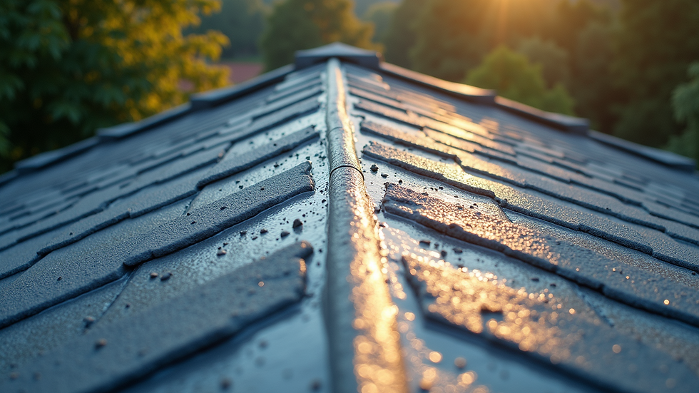 High angle view of a clean roof after professional cleaning services