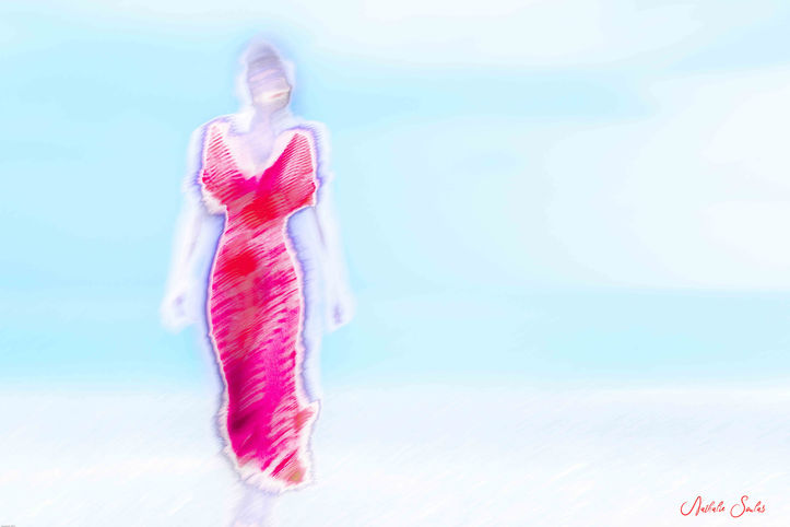 « 𝑬𝒍𝒍𝒆 𝒎𝒂𝒓𝒄𝒉𝒆 𝒆𝒏𝒄𝒐𝒓𝒆 »
Elle marche encore,
porteuse de rêves oubliés,
veilleuse de mémoires silencieuses.
Dans ses pas,
les prières des mères,
les espoirs des filles,
les voix longtemps tues.
Elle marche encore,
non pour fuir,
mais pour révéler :
que chaque femme porte en elle
un univers prêt à renaître.