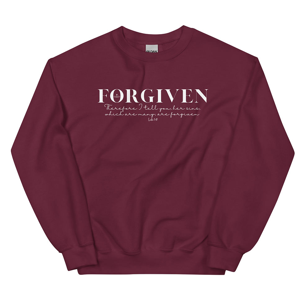 Thumbnail: Forgiven - Luke 7:47 - Unisex Sweatshirt