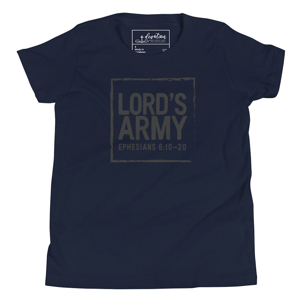 Thumbnail: Lord's Army - Ephesians 6:10-20 Youth Short Sleeve T-Shirt