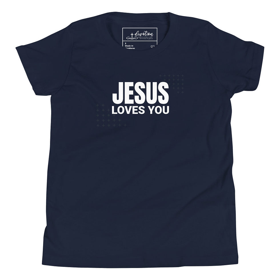Thumbnail: Jesus Loves You - Youth Short Sleeve T-Shirt