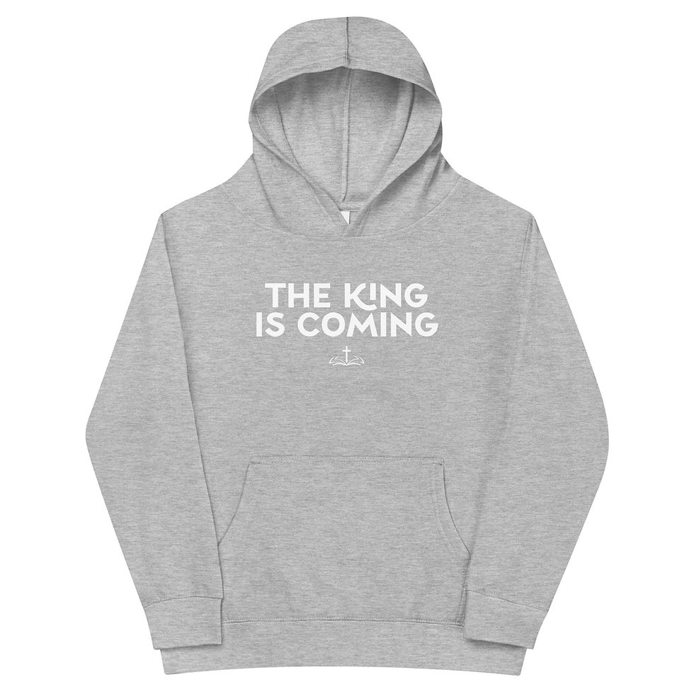 Thumbnail: The King is Coming - Front & Back - Kids fleece hoodie