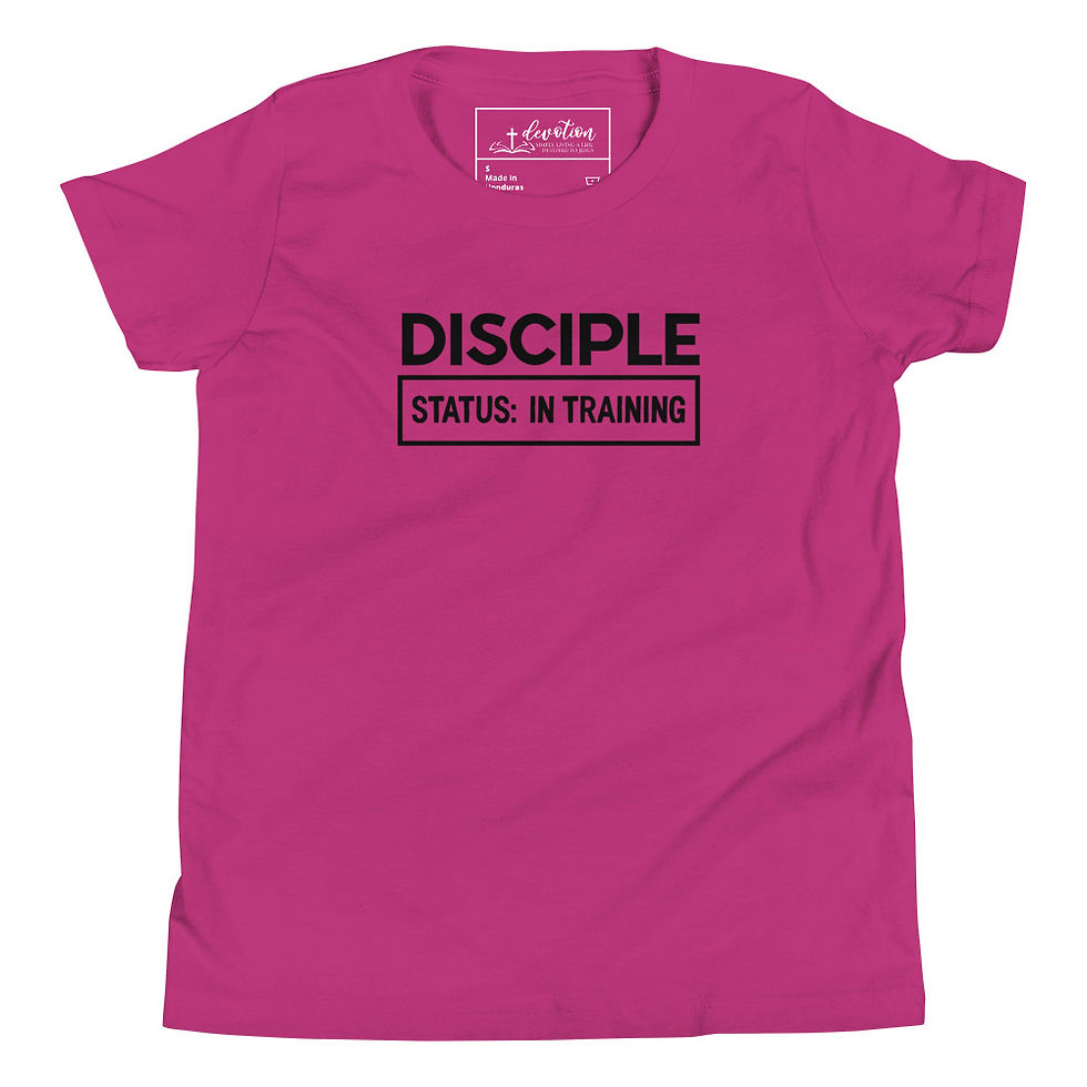 Thumbnail: Disciple Status: In Training - Youth Short Sleeve T-Shirt