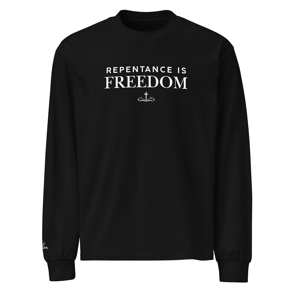 Thumbnail: Repentance is Freedom - Premium Heavyweight Long Sleeve Shirt