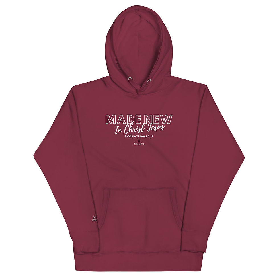 Thumbnail: Made New In Christ Jesus - 2 Cor. 5:17 - Unisex Hoodie