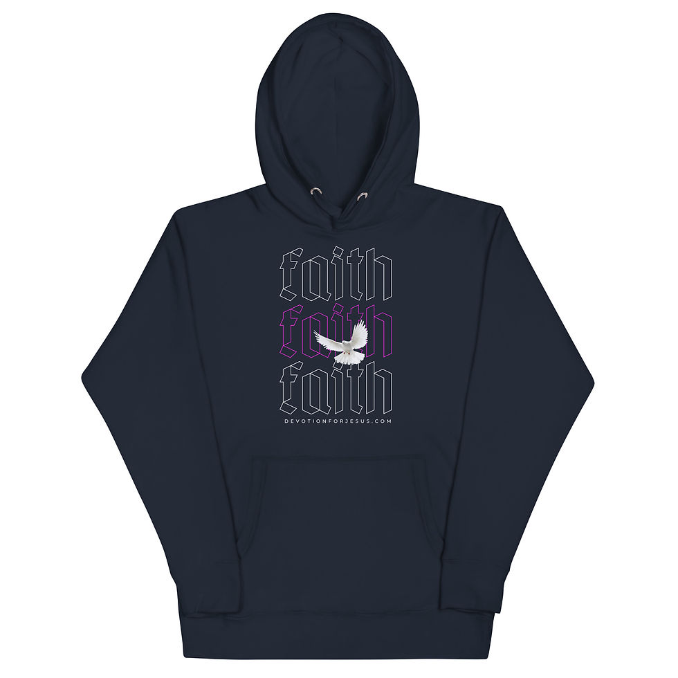 Thumbnail: FAITH FAITH FAITH - Many Scriptures - Unisex Hoodie